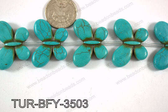 Turquoise Butterfly 25x35mm TUR-BFY-3503