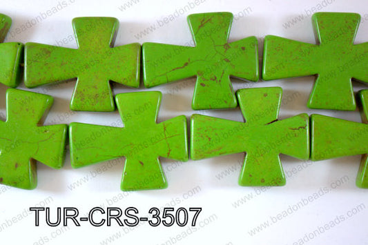Howlite Cross 35x30mm TUR-CRS-3507