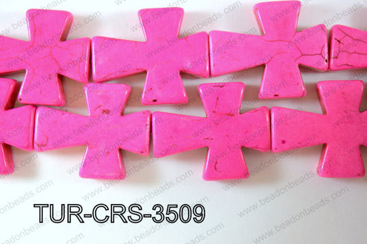 Howlite Cross 35x30mm TUR-CRS-3509