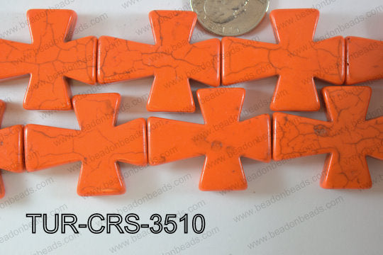 Howlite Cross 35x30mm TUR-CRS-3510