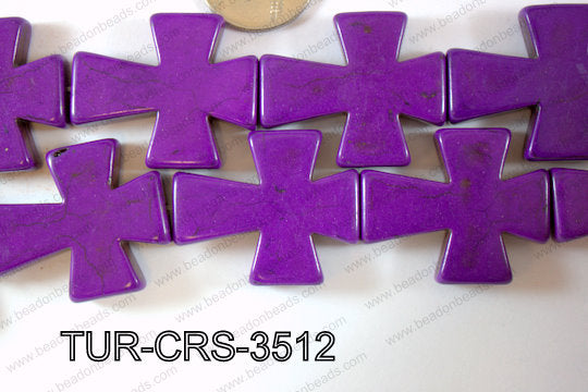 Howlite Cross 35x30mm TUR-CRS-3512