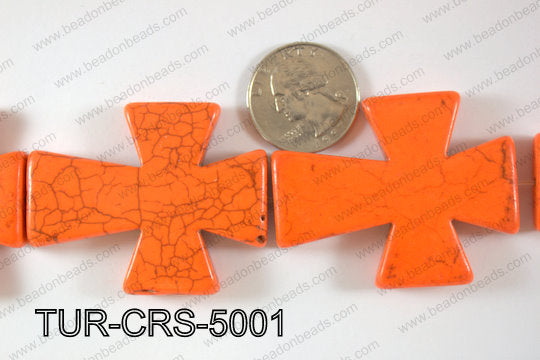 Howlite Cross 40x50mm TUR-CRS-5001