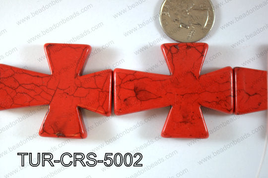Howlite Cross 40x50mm TUR-CRS-5002