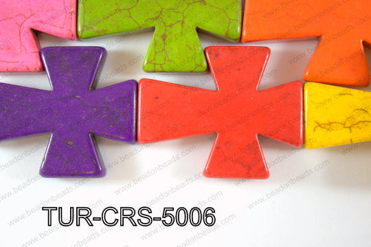 Howlite Cross 40x50mm TUR-CRS-5006