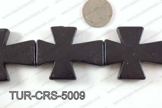 howlite cross 40x50mm black TUR-CRS-5009