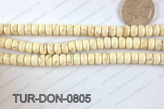 Howlite Donut 8mm TUR-DON-0805