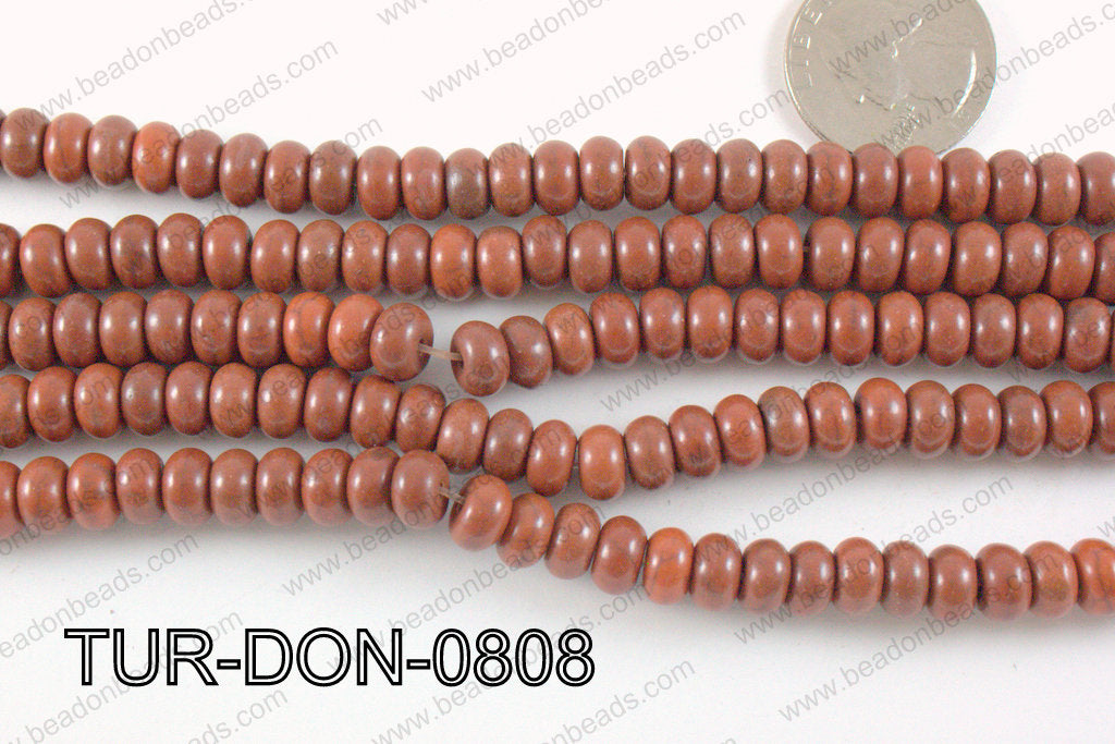 Howlite Donut Brown 8mm TUR-DON-0808