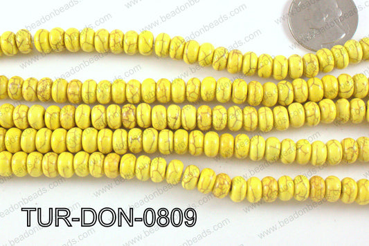 Howlite Donut Yellow 8mm TUR-DON-0809