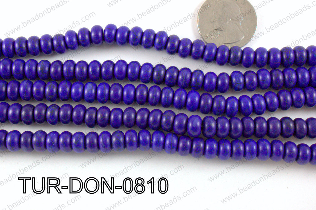 Howlite Donut Dark Blue 8mm TUR-DON-0810