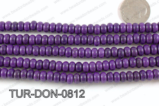 Howlite Donut Purple 8mm TUR-DON-0812