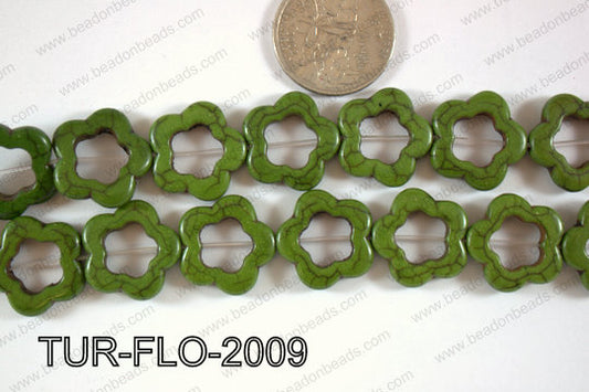 Howlite Flower 20mm TUR-FLO-2009