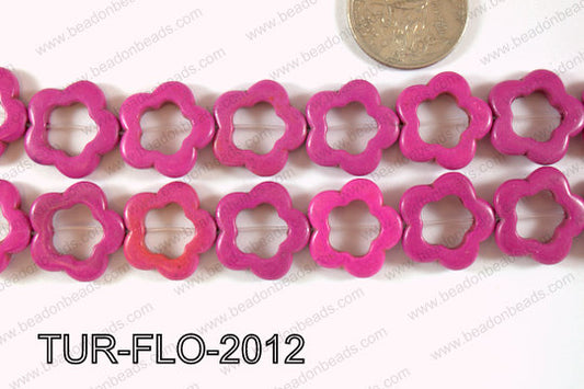 Howlite Flower 20mm TUR-FLO-2012