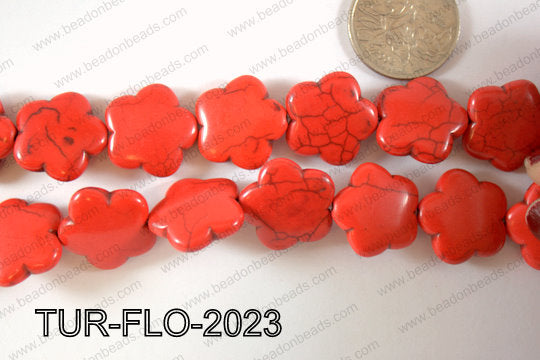 Howlite Flower 20mm TUR-FLO-2023