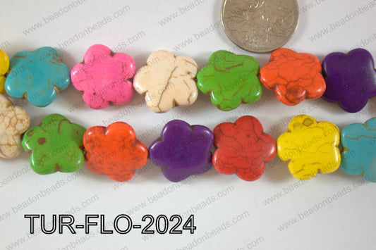 Howlite Flower 20mm TUR-FLO-2024