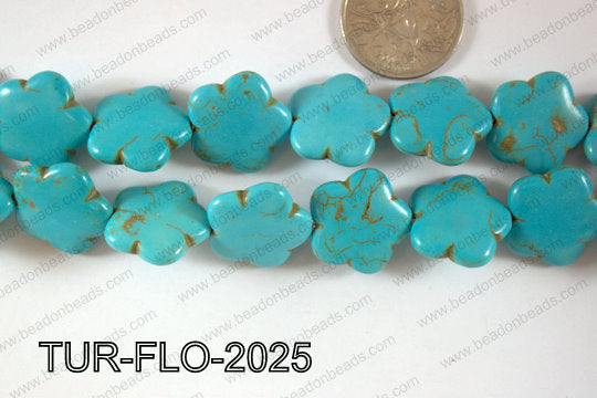 Howlite Flower 20mm TUR-FLO-2025