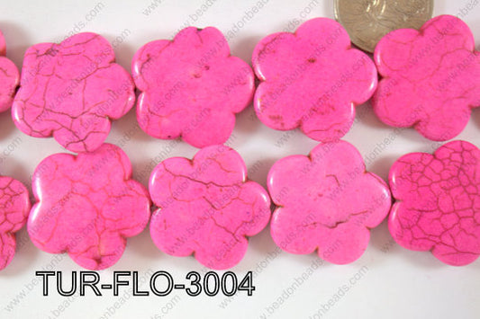 Howlite Flower 30mm TUR-FLO-3004