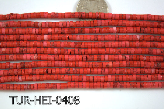 Turquoise Heishi 3-4mm 16'' TUR-HEI-0408