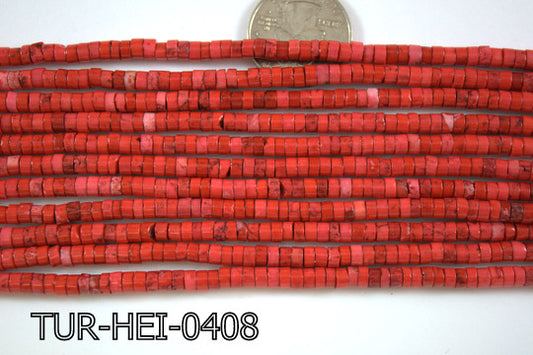 Turquoise Heishi 3-4mm 16'' TUR-HEI-0408