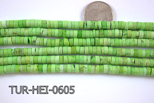 Turquoise Heishi 5-6mm 16'' TUR-HEI-0605