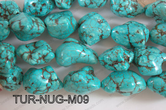 Imitation Turquoise Nuggets 20-25mm TUR-NUG-M09