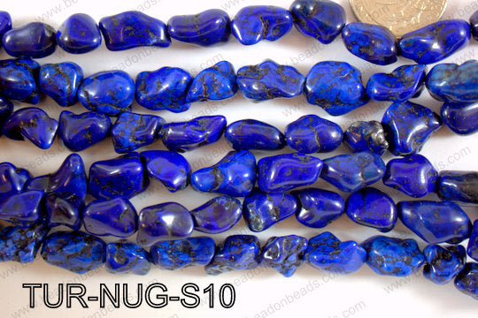 Imitation Turquoise Nuggets 10-15mm TUR-NUG-S10