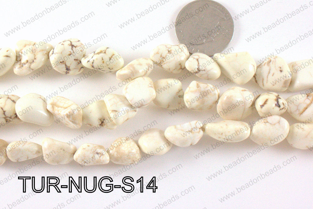 imitation turquoise white 10-15mm TUR-NUG-S14