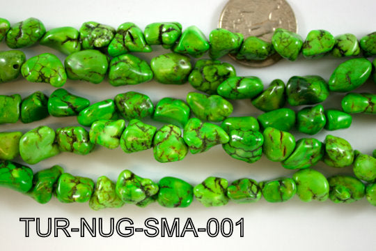 Turquoise Nugget 10-15mm Small 16'' TUR-NUG-SMA-001