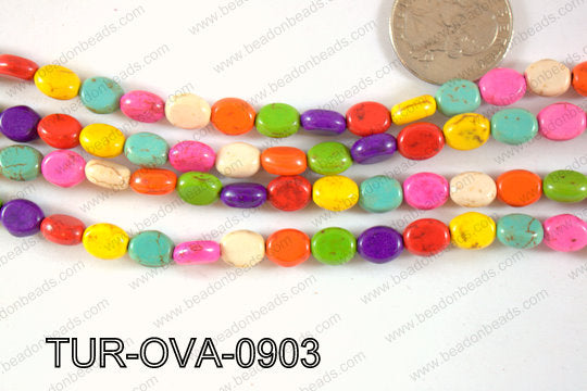 Howlite Oval 9x7mm TUR-OVA-0903
