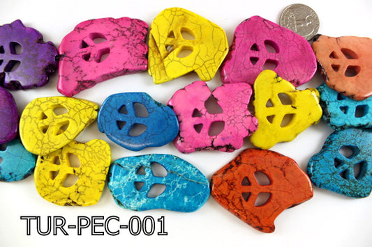 Turquoise Peace Large Natural Shape 16" Multi-Color TUR-PEC-001