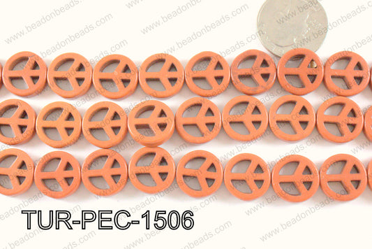 howlite peace brown 15mm TUR-PEC-1506