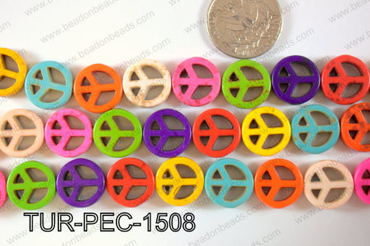 Howlite Peace 15mm TUR-PEC-1508