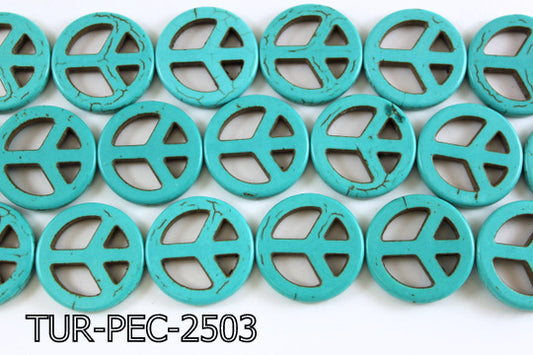 Turquoise Peace 25mm 16'' TUR-PEC-2503