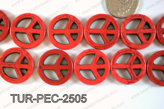 Howlite Peace 25mm TUR-PEC-2505