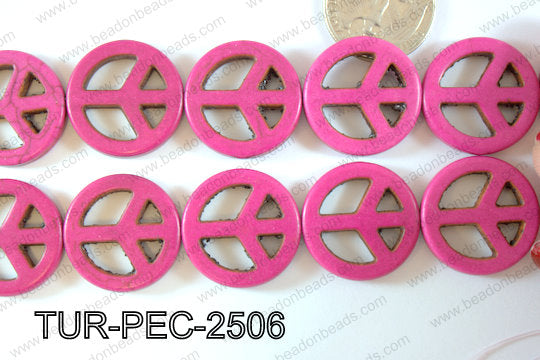 Howlite Peace 25mm TUR-PEC-2506