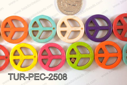 Howlite Peace 25mm TUR-PEC-2508