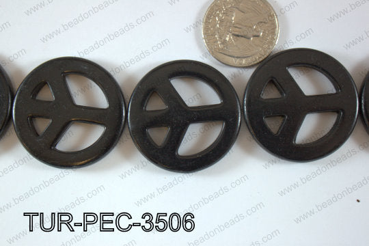 howlite peace black 35mm TUR-PEC-3506
