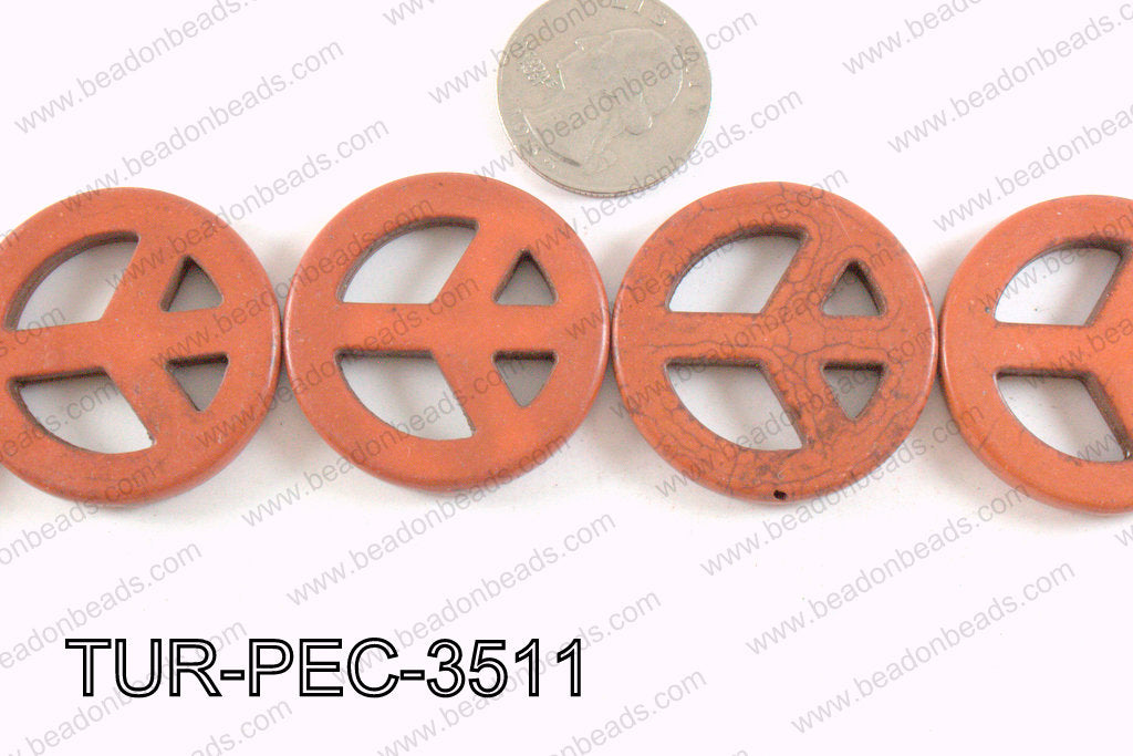 howlite peace brown 35mm TUR-PEC-3511