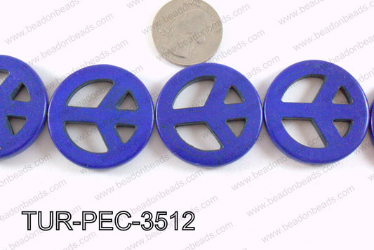 howlite peace dark blue 35mm TUR-PEC-3512