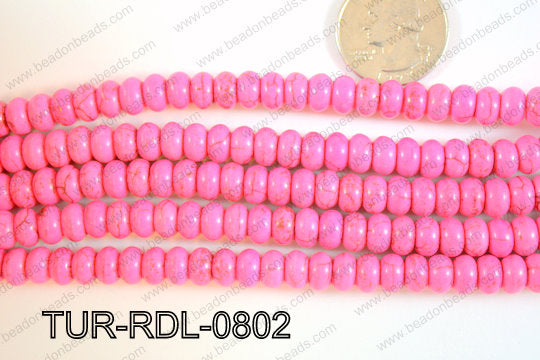 Turquoise rondel 8mm TUR-RDL-0802