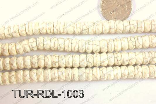 Howlite Rondel 10mm TUR-RDL-1003
