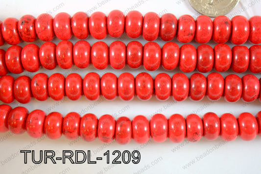 Howlite Rondel 12mm TUR-RDL-1209