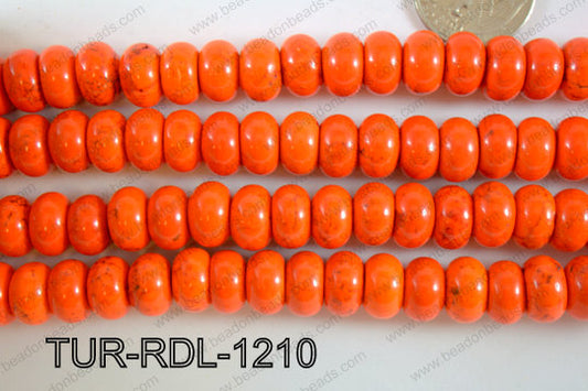 Howlite Rondel 12mm TUR-RDL-1210