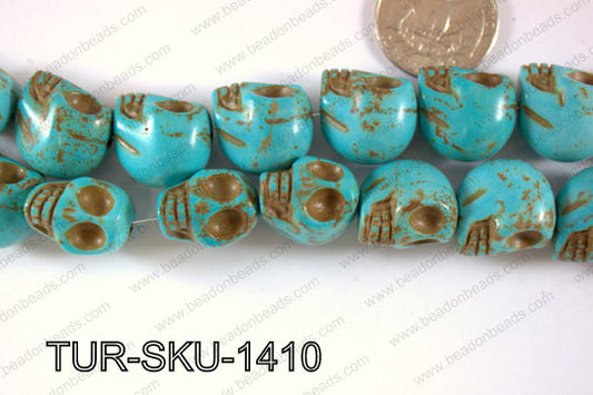 Howlite Skull 14x18mm TUR-SKU-1410