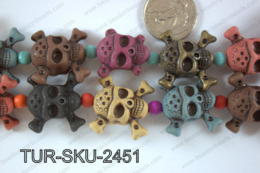 Acrylic Skull 24x26mm TUR-SKU-2451