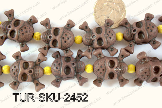 Acrylic Skull 24x26mm TUR-SKU-2452