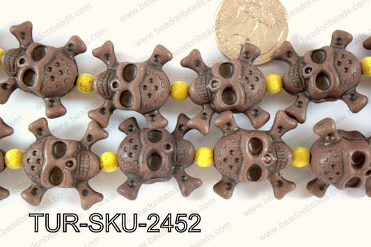 Acrylic Skull 24x26mm TUR-SKU-2452
