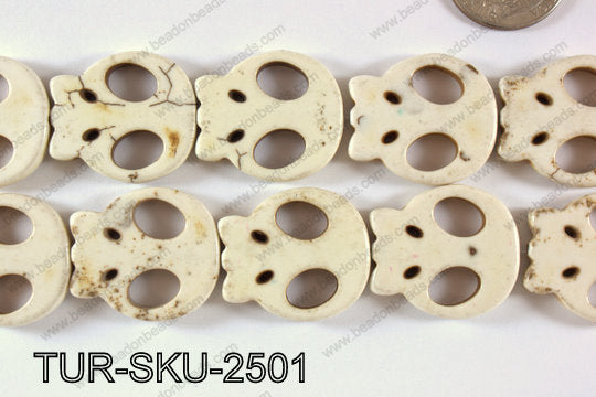 Turquoise Skull 25x27mm TUR-SKU-2501