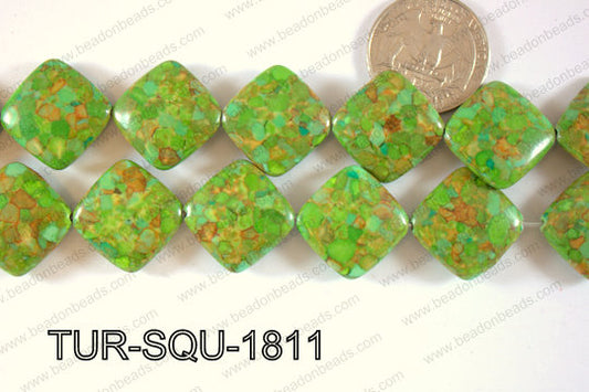 Howlite Diamond 18mm TUR-SQU-1811