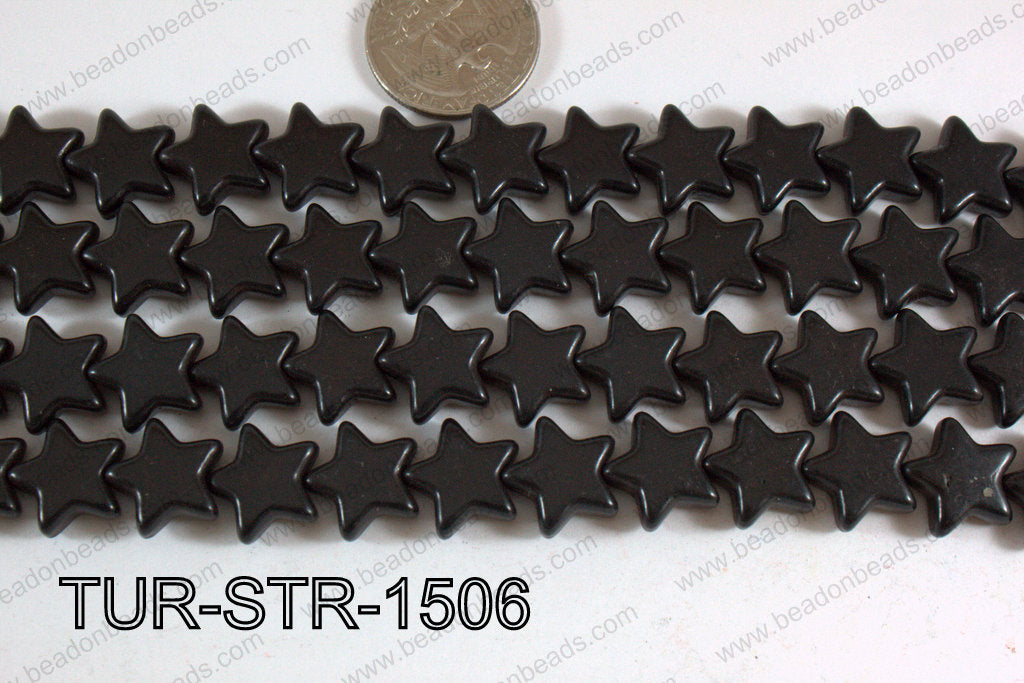 Howlite Star Black 15mm TUR-STR-1506