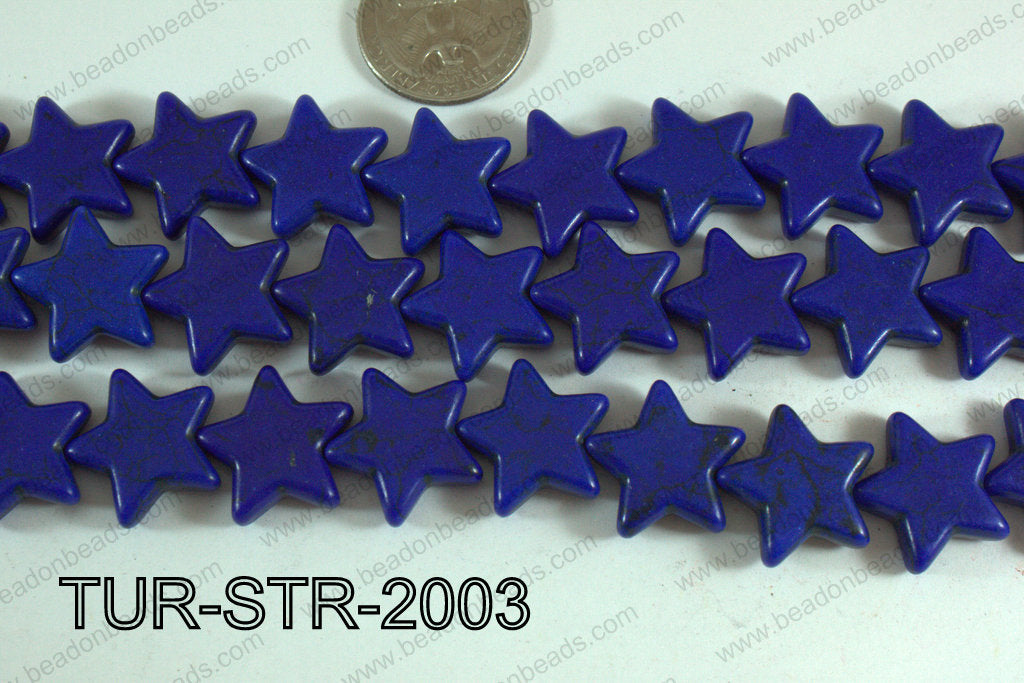 Howlite Star Dark Blue 20mm TUR-STR-2003